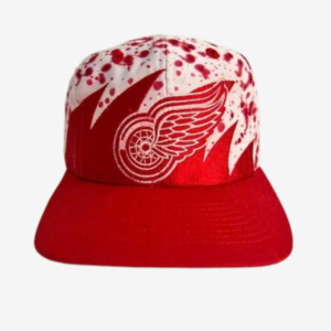 Vintage 90s Logo Athletic Red Wings Shark Tooth Snapback Hat